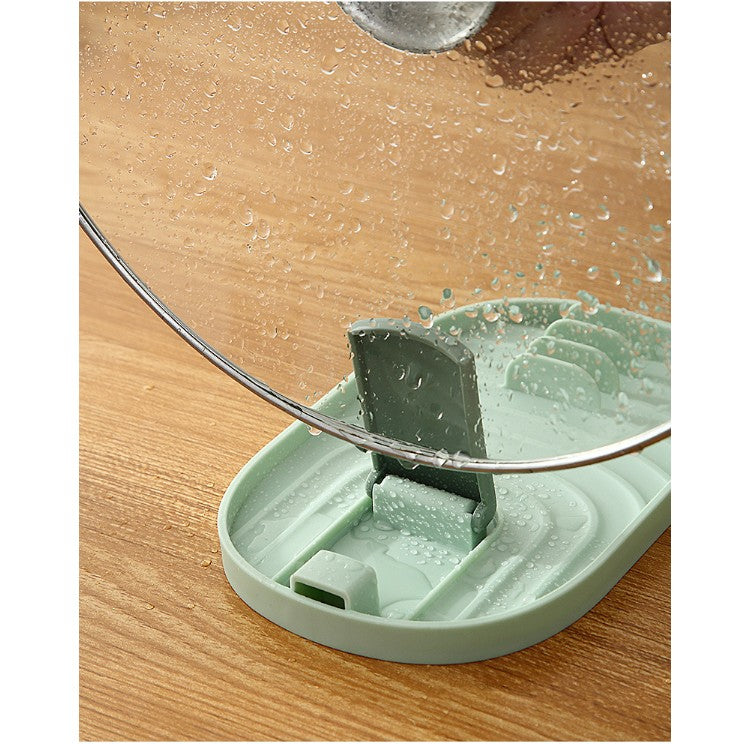 Suport Pliabil, pentru Capace, Linguri, Multifunctional, Plasare pe Blatul de Bucatarie, 11.5 x 18 x 2.2 cm, Roz