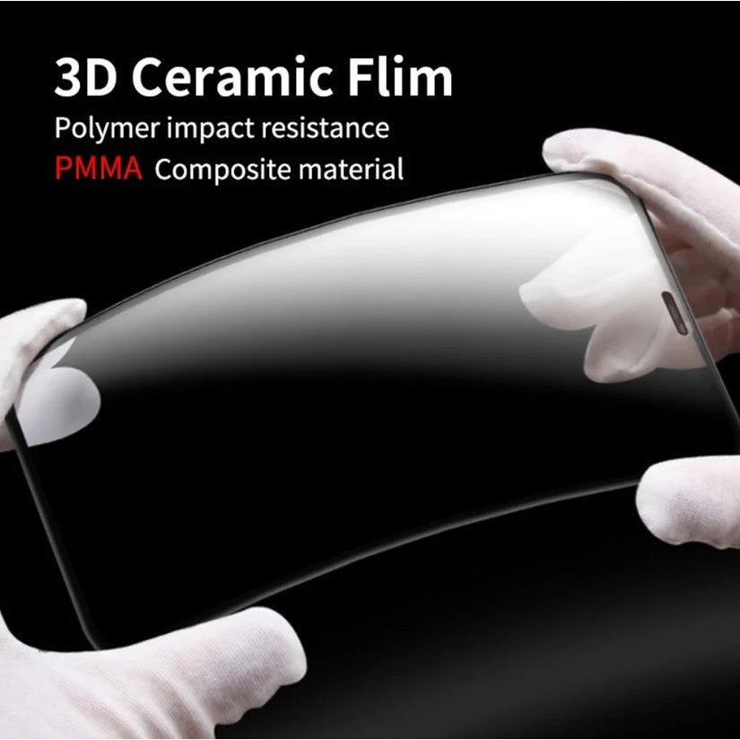 Folie de Protectie Ceramica, Flippy, Compatibila cu Samsung Galaxy A15, A15 5G, Ceramics 9D, Antisoc, Margini Negre, Transparent