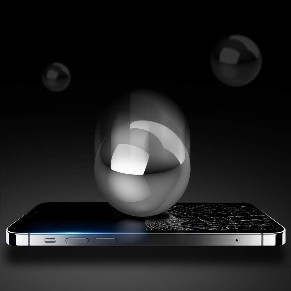 Folie de protectie Ceramica,  Flippy,  compatibila cu Apple iPhone 15 Pro Max, Transparenta HD, 9H, margini negre