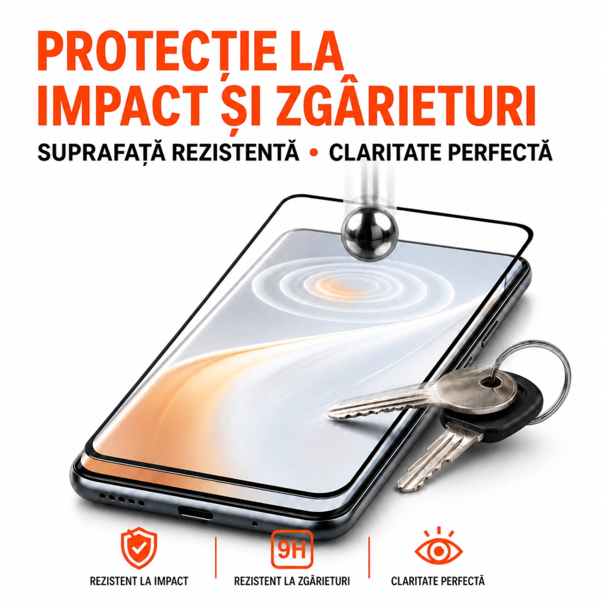 Folie de Protecție din Sticlă Securizată, pentru Motorola Moto G9 Plus, Model 111D, Duritate 9H, Adeziv Integral, Acoperire Completă, Negru