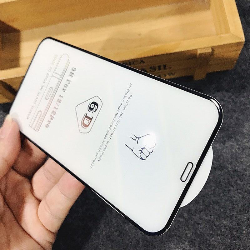 Folie de Protectie, pentru iPhone 15, Tempered Glass 6D, Full Cover, Margini Negre, Transparent