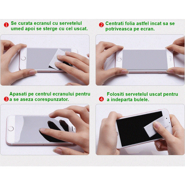 Folie de Protectie, pentru iPhone 15, Tempered Glass 9D, Anti-Soc, Full Glue, Margini Negre, Transparent