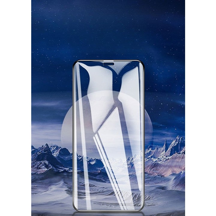 Folie de Protectie, pentru iPhone 15, Tempered Glass 9D, Anti-Soc, Full Glue, Margini Negre, Transparent