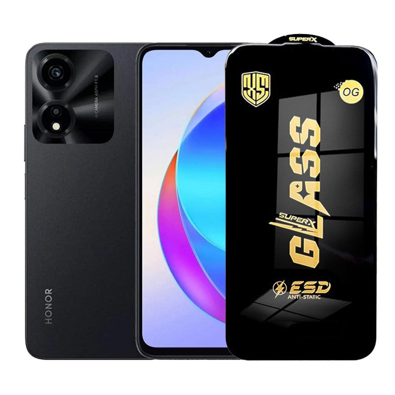 Folie de Protectie pentru Honor X5 Plus, Sticla Securizata ESD, Margini Negre, Rezistenta la Zgirieturi, Antistatica, 0.35 mm, Transparenta