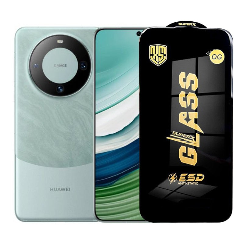 Folie de Protectie pentru Huawei Mate 60, Sticla Securizata ESD, Margini Negre, Rezistenta la Zgirieturi, Antistatica, 0.35 mm, Transparenta