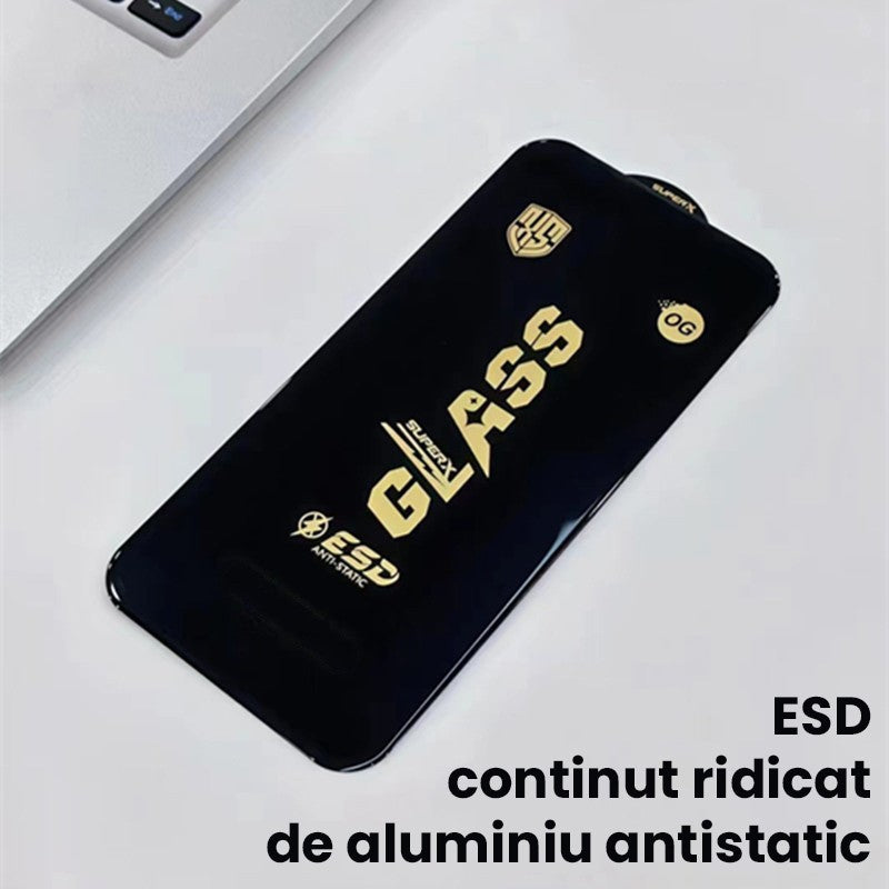 Folie de Protectie pentru Samsung Galaxy A34, Sticla Securizata ESD, Margini Negre, Rezistenta la Zgirieturi, Antistatica, 0.35 mm, Transparenta