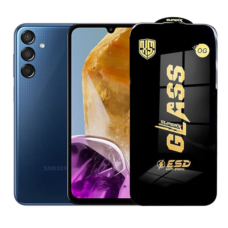 Folie de Protectie pentru Samsung Galaxy M15, Sticla Securizata ESD, Margini Negre, Rezistenta la Zgirieturi, Antistatica, 0.35 mm, Transparenta