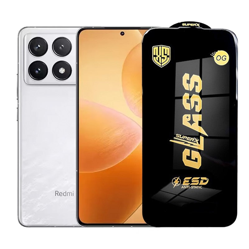 Folie de Protectie pentru Xiaomi Redmi K70 Pro, Sticla Securizata ESD, Margini Negre, Rezistenta la Zgirieturi, Antistatica, 0.35 mm, Transparenta