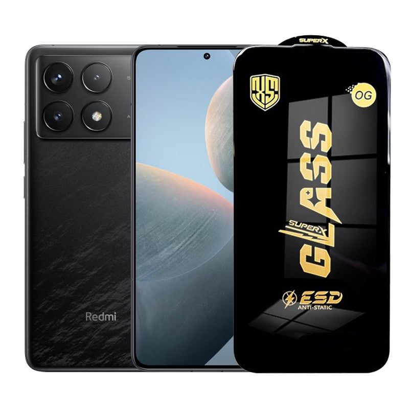 Folie de Protectie pentru Xiaomi Redmi K70E, Sticla Securizata ESD, Margini Negre, Rezistenta la Zgirieturi, Antistatica, 0.35 mm, Transparenta