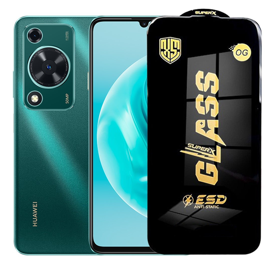 Folie de Sticla pentru Huawei Nova Y72, Sticla Securizata ESD Antistatica, Super-X Privacy OG, cu Margini Negre, Rezistenta la Zgirieturi, 0.35 mm, Transparenta