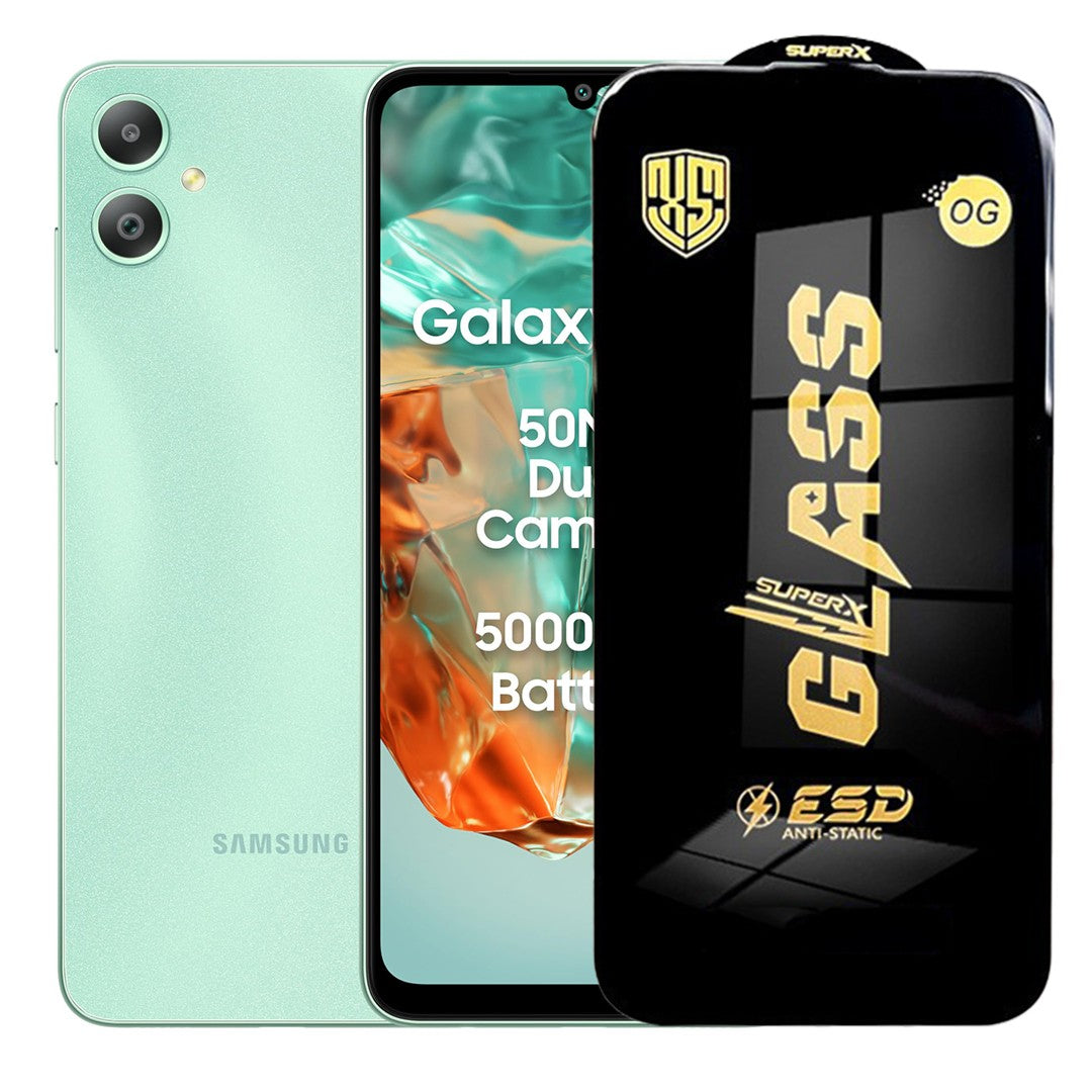 Folie de Sticla pentru Samsung Galaxy M05, Sticla Securizata ESD Antistatica, Super-X Privacy OG, cu Margini Negre, Rezistenta la Zgirieturi, 0.35 mm, Transparent