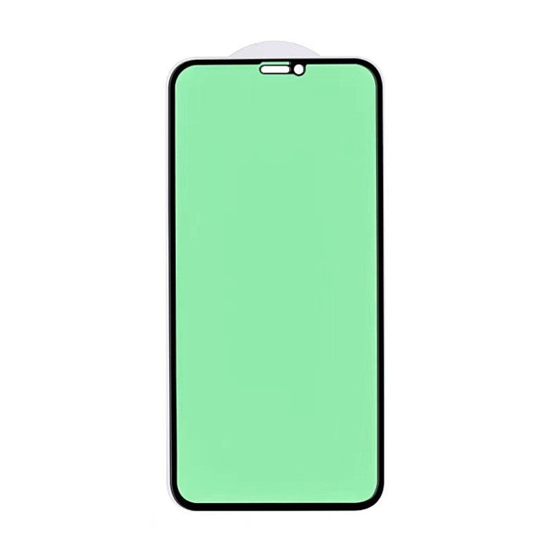 Folie de Sticla Securizata pentru Apple iPhone 15, Lumina Verde Anti-Blue Ray, Auto-Aplicare, Protectie Completa 9D, Verde