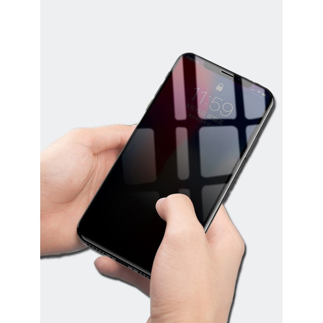 Folie de Sticla Securizata pentru Apple iPhone 15, Privacy 30°, Vizibilitate HD, Protectie Completa 9D, Anti-Amprenta, Protectie Confidentialitate, Negru