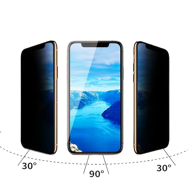 Folie de Sticla Securizata pentru Apple iPhone 15, Privacy 30°, Vizibilitate HD, Protectie Completa 9D, Anti-Amprenta, Protectie Confidentialitate, Negru