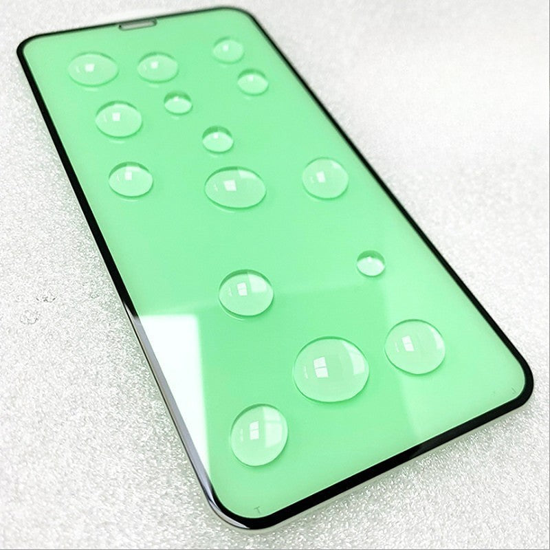 Folie de Sticla Securizata pentru Apple iPhone 15 Pro, Lumina Verde Anti-Blue Ray, Auto-Aplicare, Protectie Completa 9D, Verde