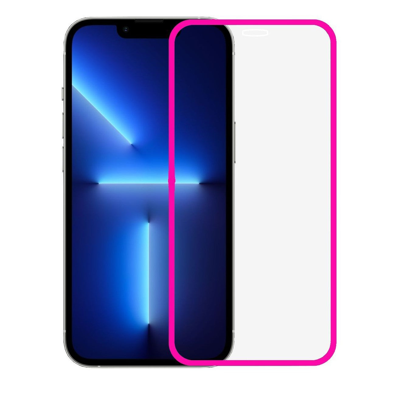 Folie de Sticla Securizata pentru Apple iPhone 15 Pro, Luminous, Margine Fosforescenta Neon din Silicon, Mat, Anti-Amprenta, Protectie Completa, 9H, Roz