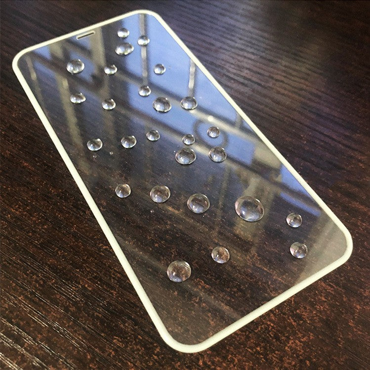 Folie de Sticla Securizata pentru Apple iPhone 15 Pro Max, Luminous, Margine Fosforescenta Neon din Silicon, Mat, Anti-Amprenta, Protectie Completa, 9H, Alb