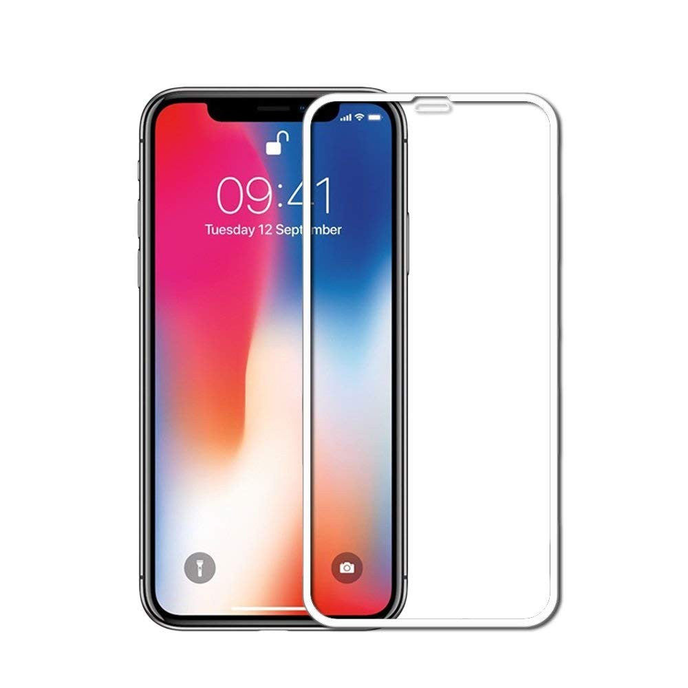 Folie de Sticla Securizata pentru Apple iPhone 15 Pro Max, Luminous, Margine Fosforescenta Neon din Silicon, Mat, Anti-Amprenta, Protectie Completa, 9H, Alb