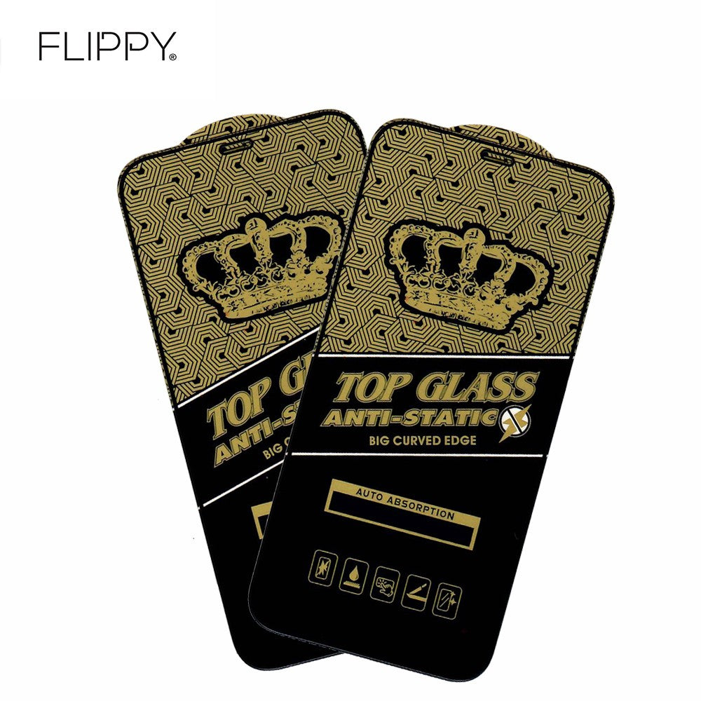 Folie ecran pentru iPhone 13 / 13 Pro/ 14, Sticla ESD, Top Glass, Anti-static, Negru