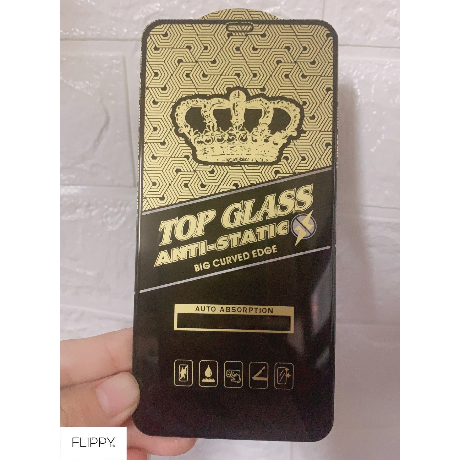 Folie ecran pentru iPhone 13 / 13 Pro/ 14, Sticla ESD, Top Glass, Anti-static, Negru