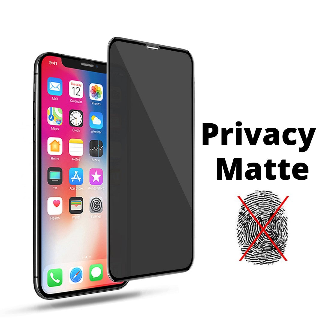 Folie protectie Flippy pentru iPhone 14, Sticla securizata, temperata, duritate 9H, Privacy Matte 360, Transparenta, Protectie Completa