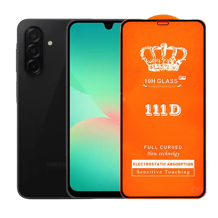 Folie Securizata pentru Samsung A26, Sticla de Protectie Compatibila cu Samsung A26, Full Cover 111D, 10H GLASS, Margini Negre, Transparenta