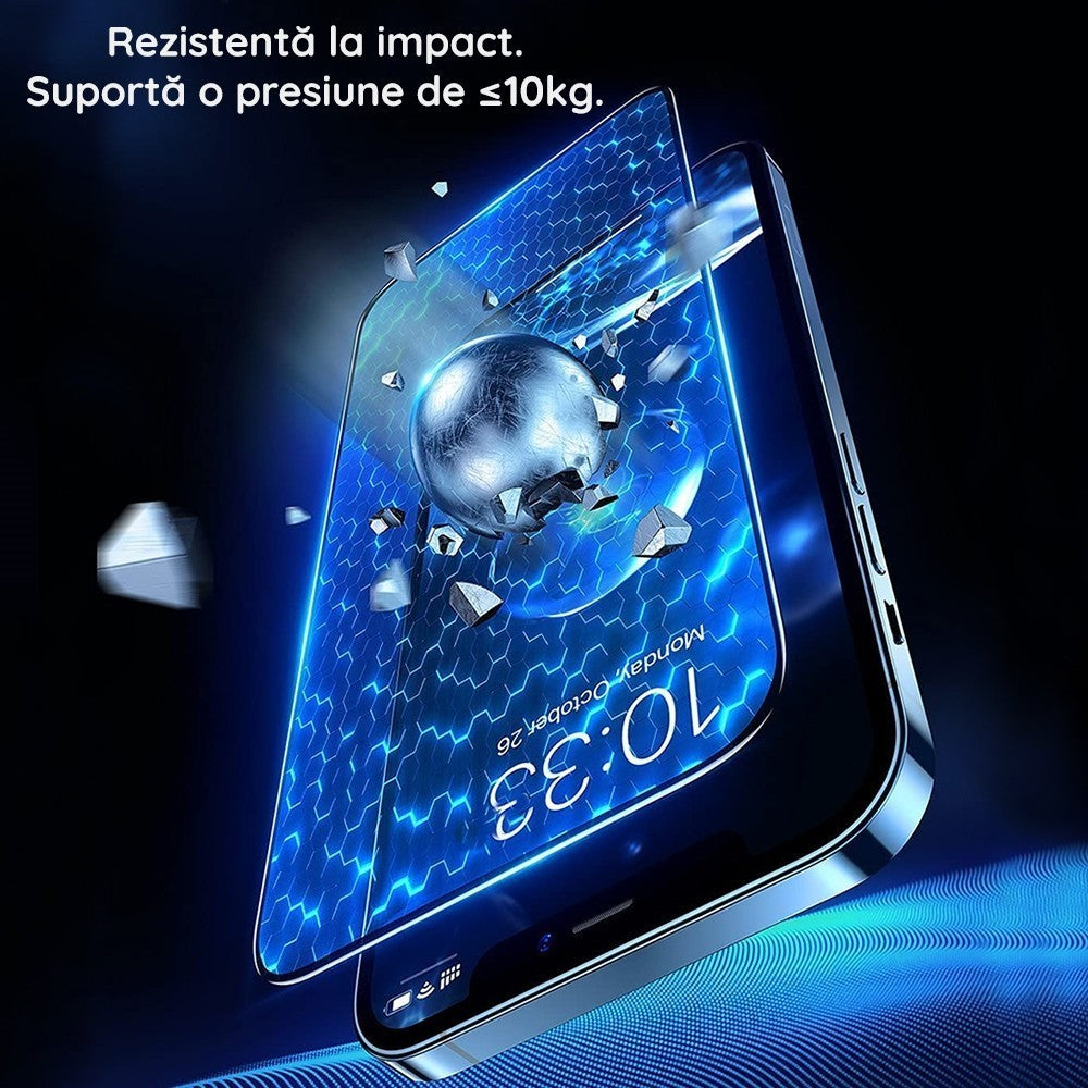 Folie Securizata pentru Samsung Galaxy S25, Sticla de Protectie Compatibila cu Samsung Galaxy S25, Full Cover Series 111D, 10H GLASS, Margini Negre, Transparent