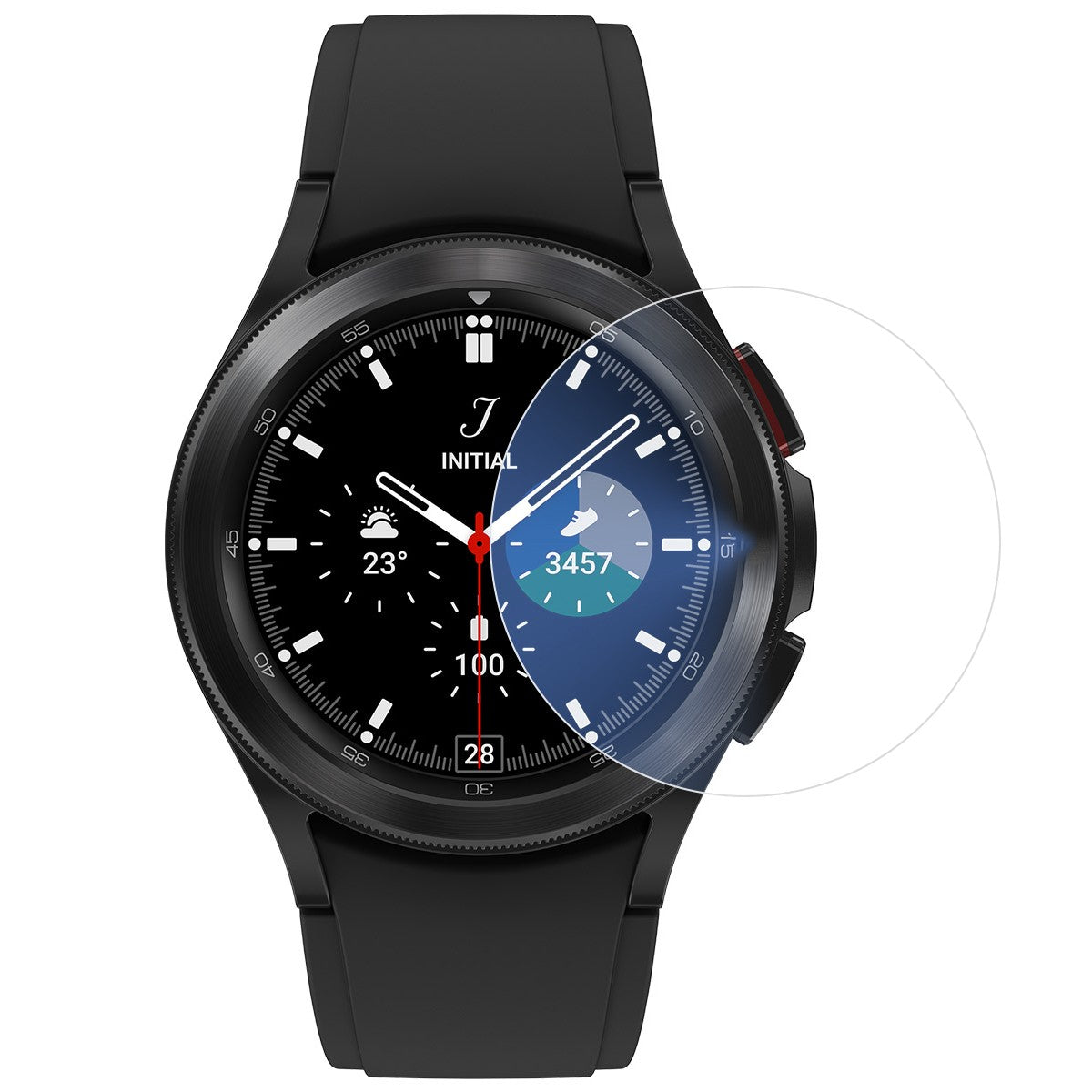 Folie Securizata pentru Samsung Galaxy Watch4 Classic 42mm, Sticla de Protectie Compatibila cu Samsung Galaxy Watch4 Classic42MM, Sticla Securizata 2.5 D, Transparent