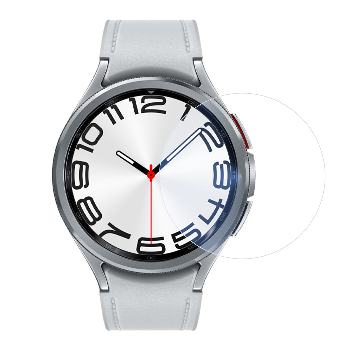 Folie Securizata pentru Samsung Galaxy Watch6 Classic 47mm, Sticla de Protectie Compatibila cu Samsung Galaxy Watch6 Classic 47MM, Sticla Securizata 2.5 D, Transparent