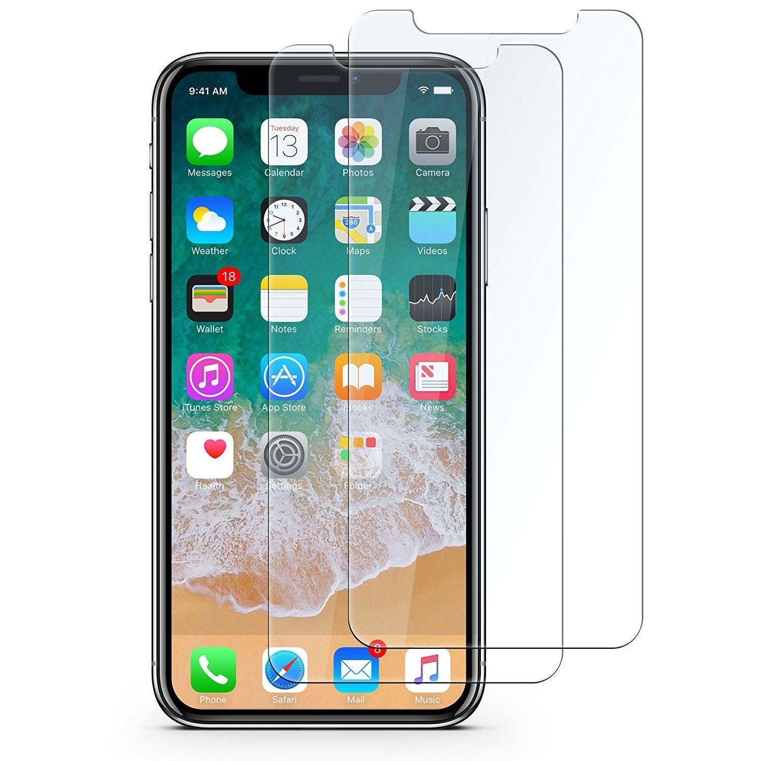 Folie Sticla Securizata, 9H, Transparenta HD, pentru Apple iPhone X/XS Transparent