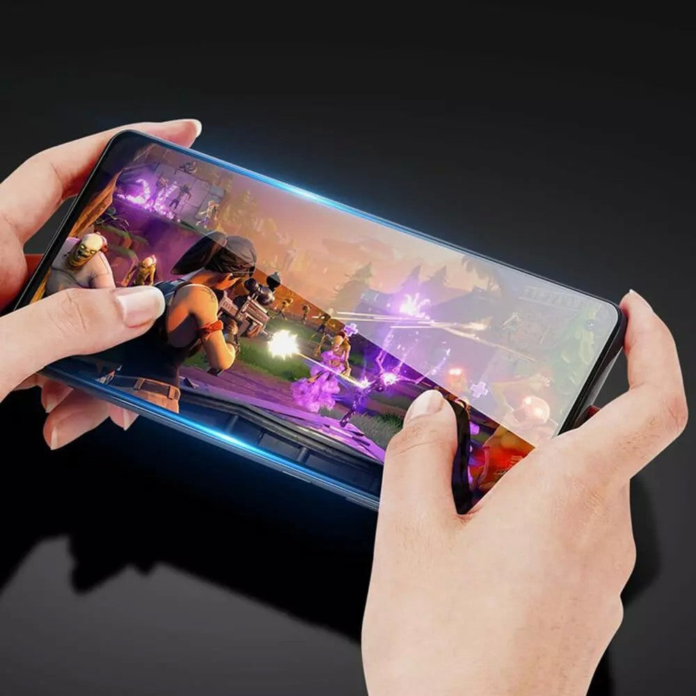 Folie Sticla Securizata Curbata pentru Samsung Galaxy Note 10 Plus, 9H, Transparenta HD, Lipici pe toata suprafata, Contur Negru