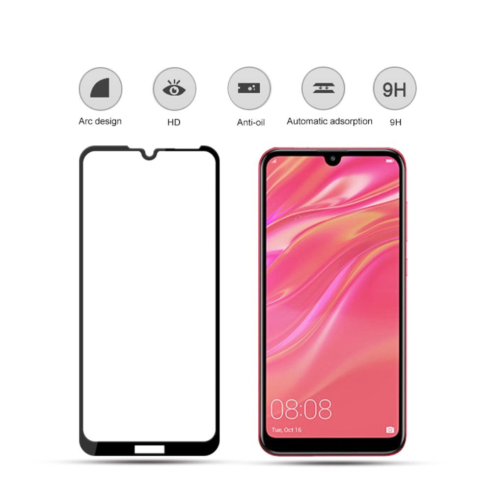 Folie Sticla ® compatibila cu Huawei Y7 2019 111D Negru