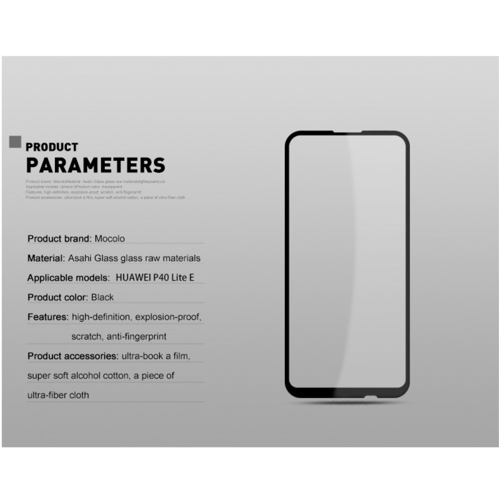 Folie Sticla ® compatibila cu Huawei Y7P 2020 111D Negru