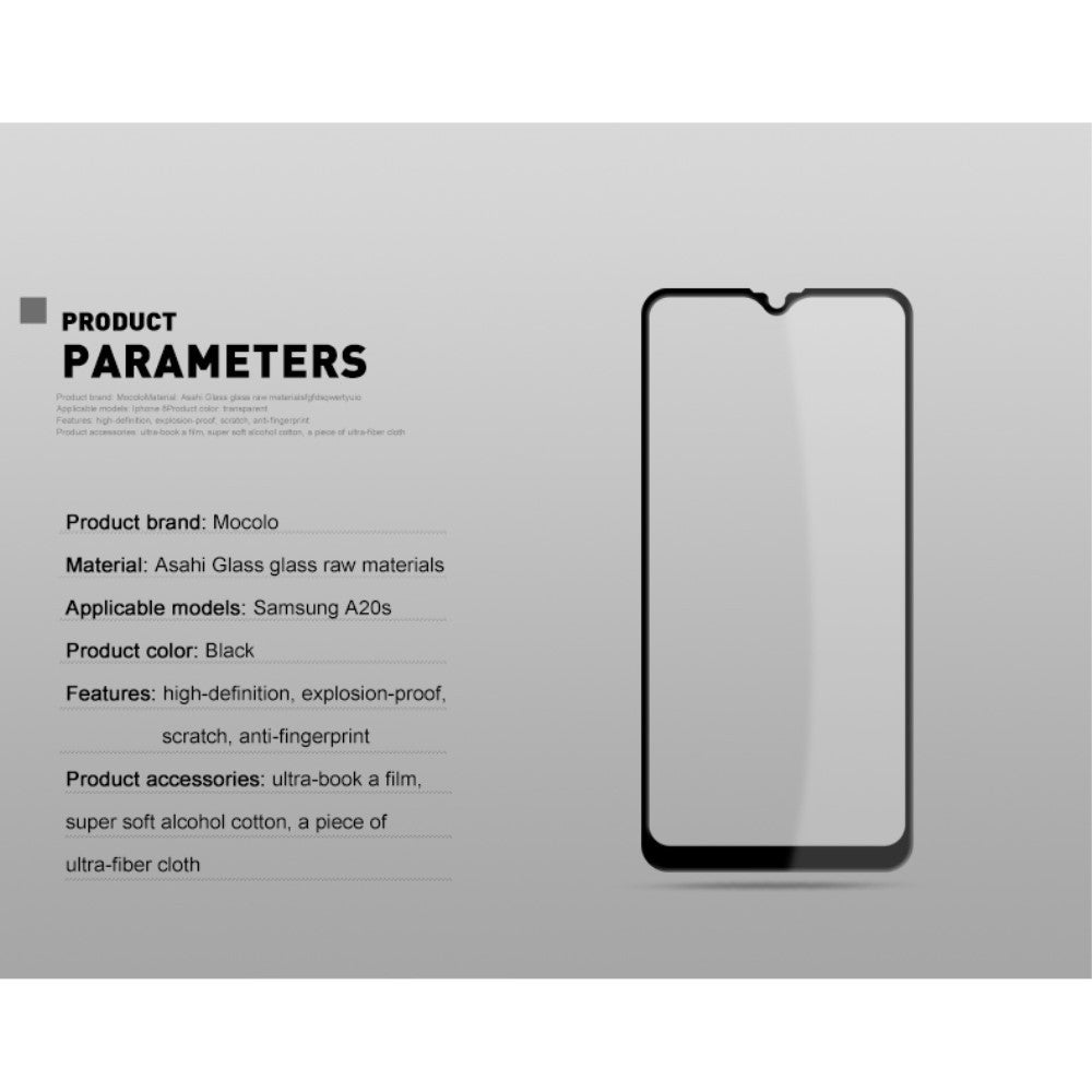 Folie Sticla ® compatibila cu Samsung A20S 111D Negru
