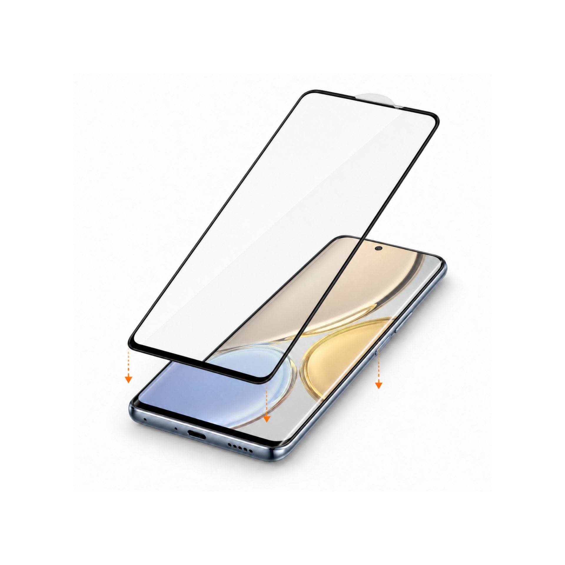 Folie de Protecție din Sticlă Securizată, pentru Motorola Moto G9 Plus, Model 111D, Duritate 9H, Adeziv Integral, Acoperire Completă, Negru