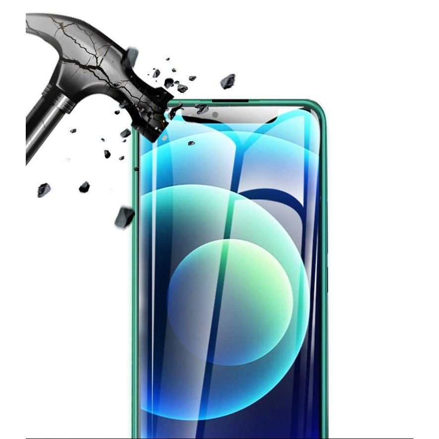 Folie Sticla Securizata, Luminous, compatibila cu Apple iPhone 13 Pro, Margine fosforescenta verde
