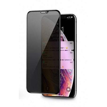 Folie sticla securizata compatibila cu Realme C11 2021, Full Glue, Privacy, Negru