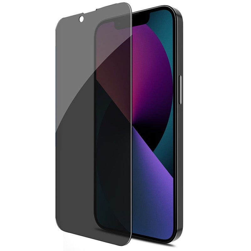 Folie sticla securizata cu sistem de montare usor si rapid pentru Apple iPhone 14 Plus / 13 Pro Max, Privacy, Transparenta