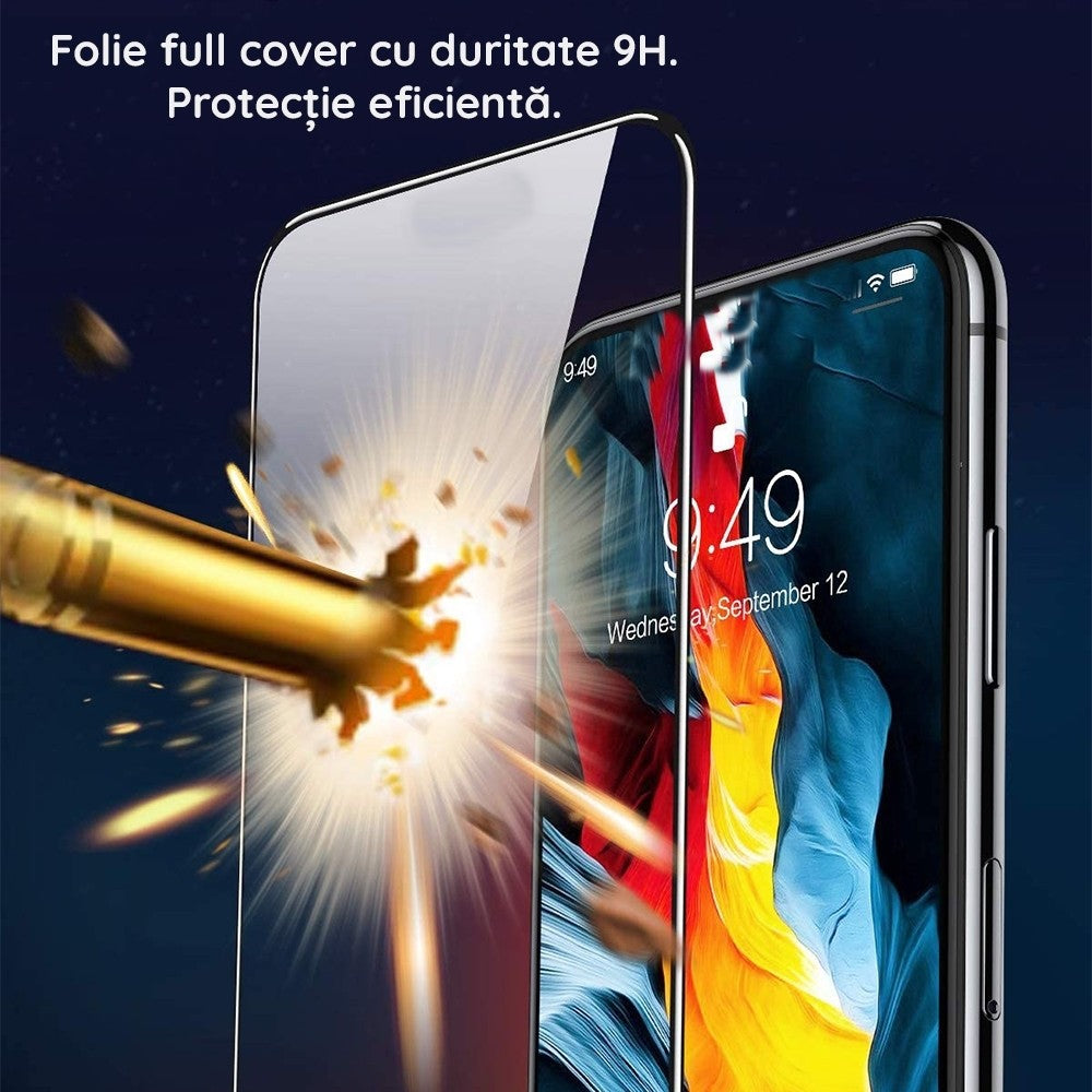 Folie Sticla Securizata Flippy compatibil cu Honor Magic 5 Lite 5G, Full Glue Negru