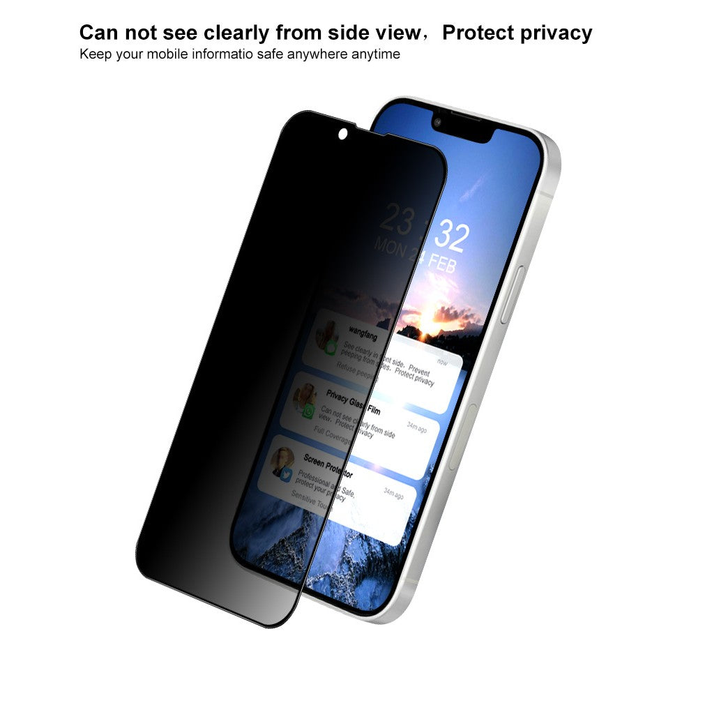 Folie Sticla securizata compatibila cu Huawei P40 Lite 5G Full Glue Privacy Negru