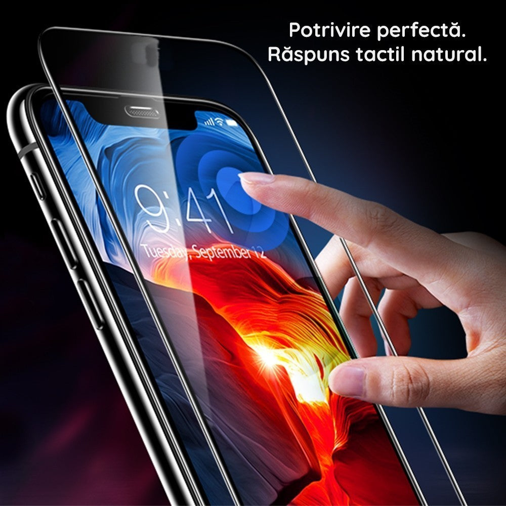 Folie Sticla Securizata, Compatibila cu Nothing Phone 1, Full Glue, Margini Negre, Transparent