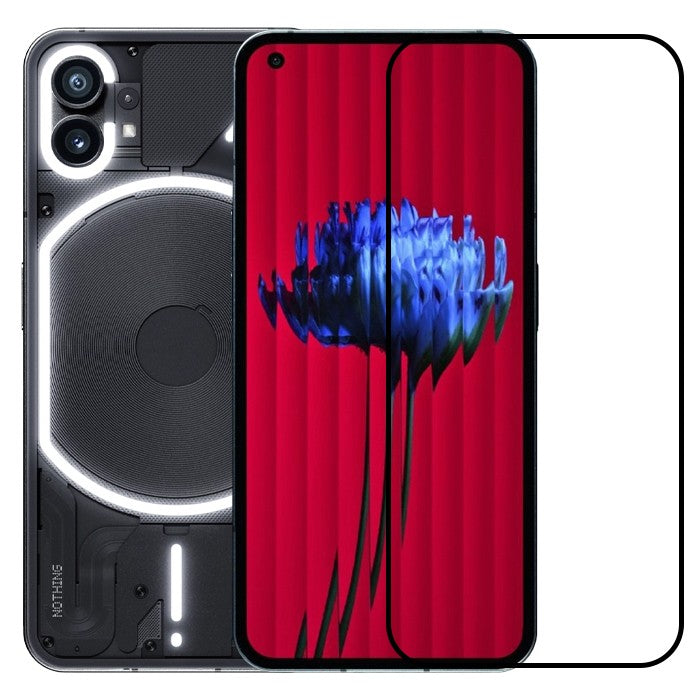 Folie Sticla Securizata, Compatibila cu Nothing Phone 1, Full Glue, Margini Negre, Transparent