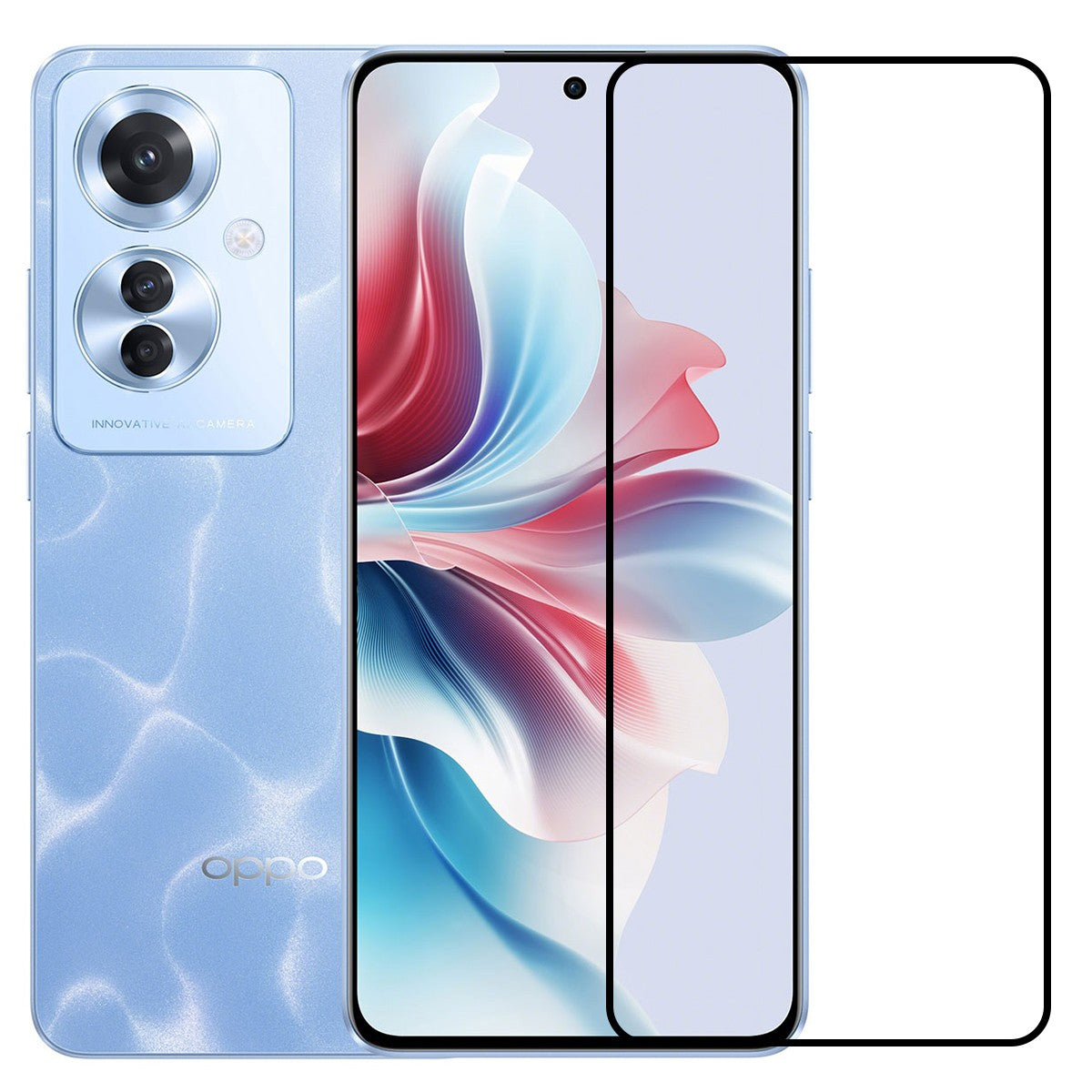 Folie Sticla Securizata, Compatibila cu Oppo Reno 11F, Full Glue, Margini Negre, Transparent