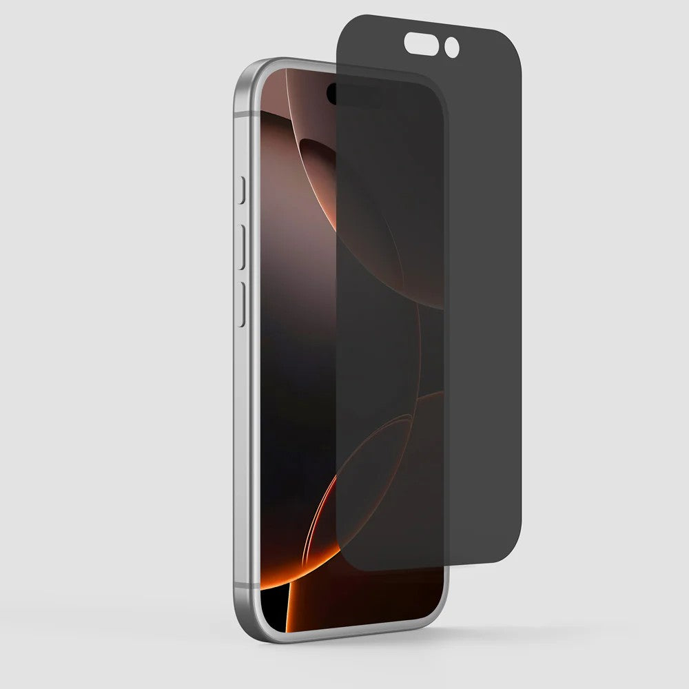 Folie Sticla Securizata, Pentru Apple iPhone 16 Pro Max, Privacy Classic, 2.5D, Confidentialitate 30°, Negru Transparent