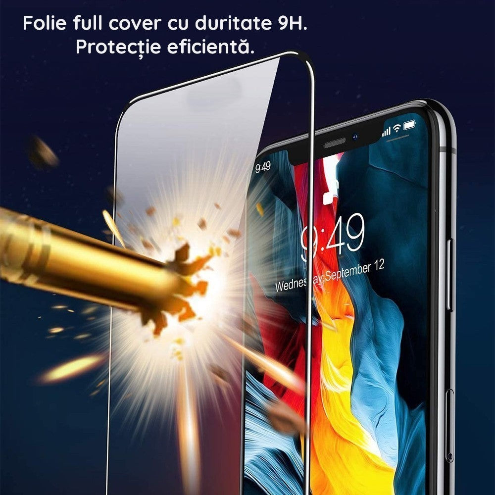 Folie Sticla Securizata pentru Xiaomi Redmi Note12 Pro, Sticla de Protctie Compatibila cu Xiaomi Redmi Note12 Pro, 2.5D, HD, Transparenta