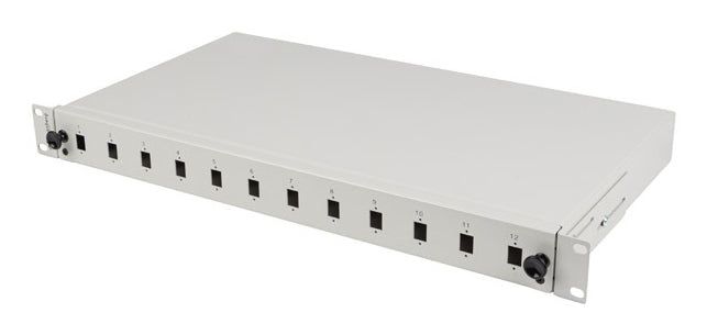 Patch panel fibra rack 19" 1U 12x SC "FOP1-12SS-LDS"