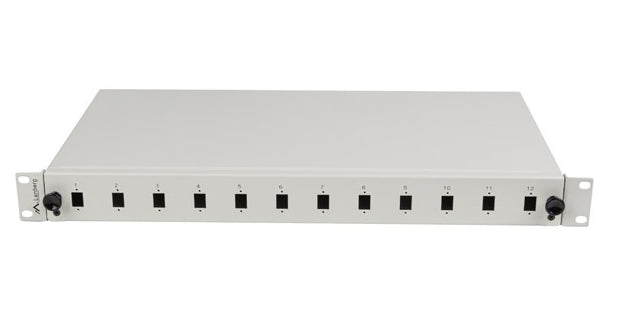 Patch panel fibra rack 19" 1U 12x SC "FOP1-12SS-LDS"