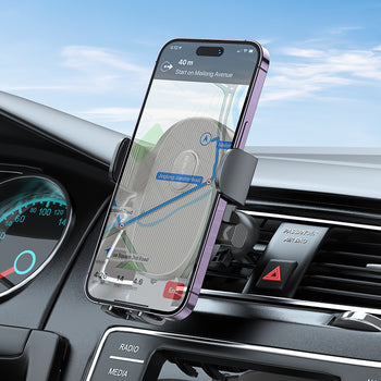 SUPORT AUTO Borofone "BH92" pt. SmartPhone, prindere in 3 puncte, fixare grila ventilatie, negru "6941991103681"