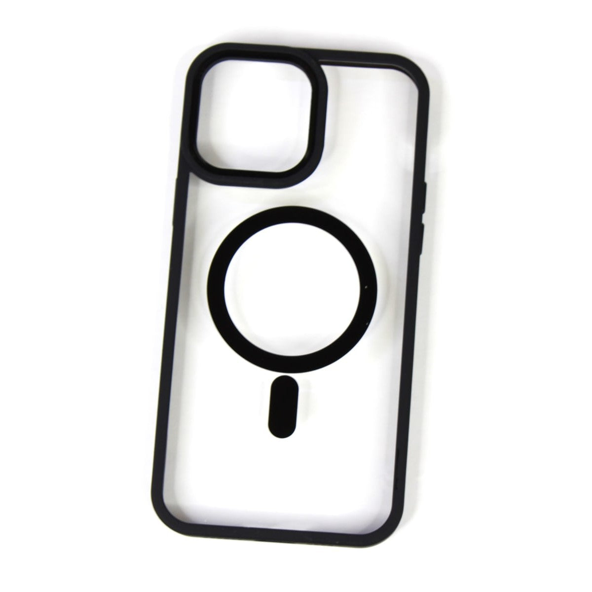 Husa MagSafe pentru Apple iPhone 11, Full Cover, Frosted Acrylic Color Big Hole, Magnetica, Incarcare Wireless, Negru