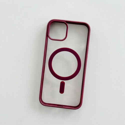 Husa MagSafe pentru Apple iPhone 12/ 12 Pro, Full Cover, Frosted Acrylic Color Big Hole, Magnetica, Incarcare Wireless, Mov